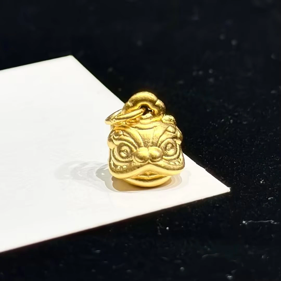 吊坠足银 【MD】999足银醒狮吊坠-约12*10*9 mm（多样性发其一）