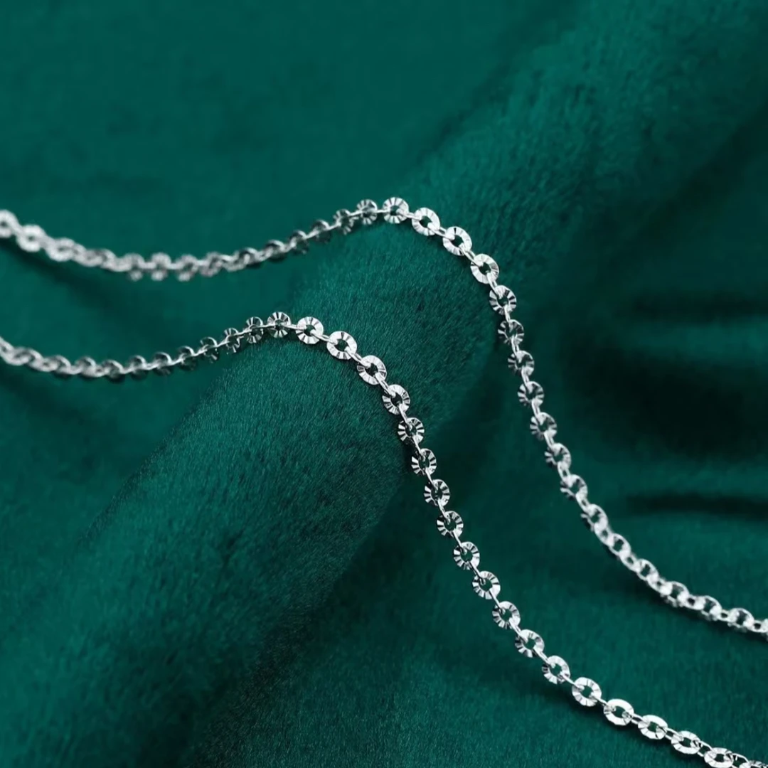 链子足银 足银9999 车花O字项链（25633）