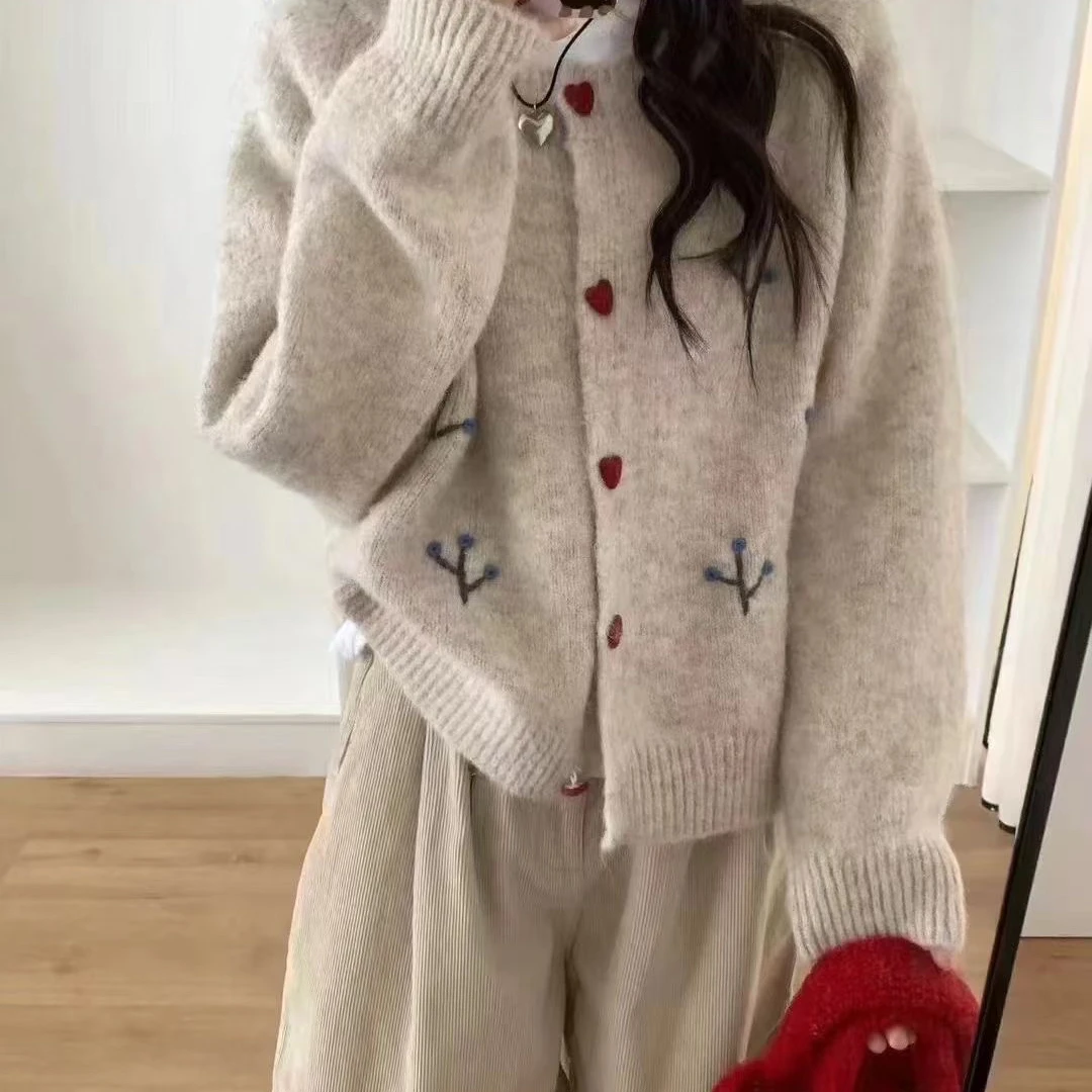 卉卉【扣号链接】秋冬新款韩系针织开衫毛衣