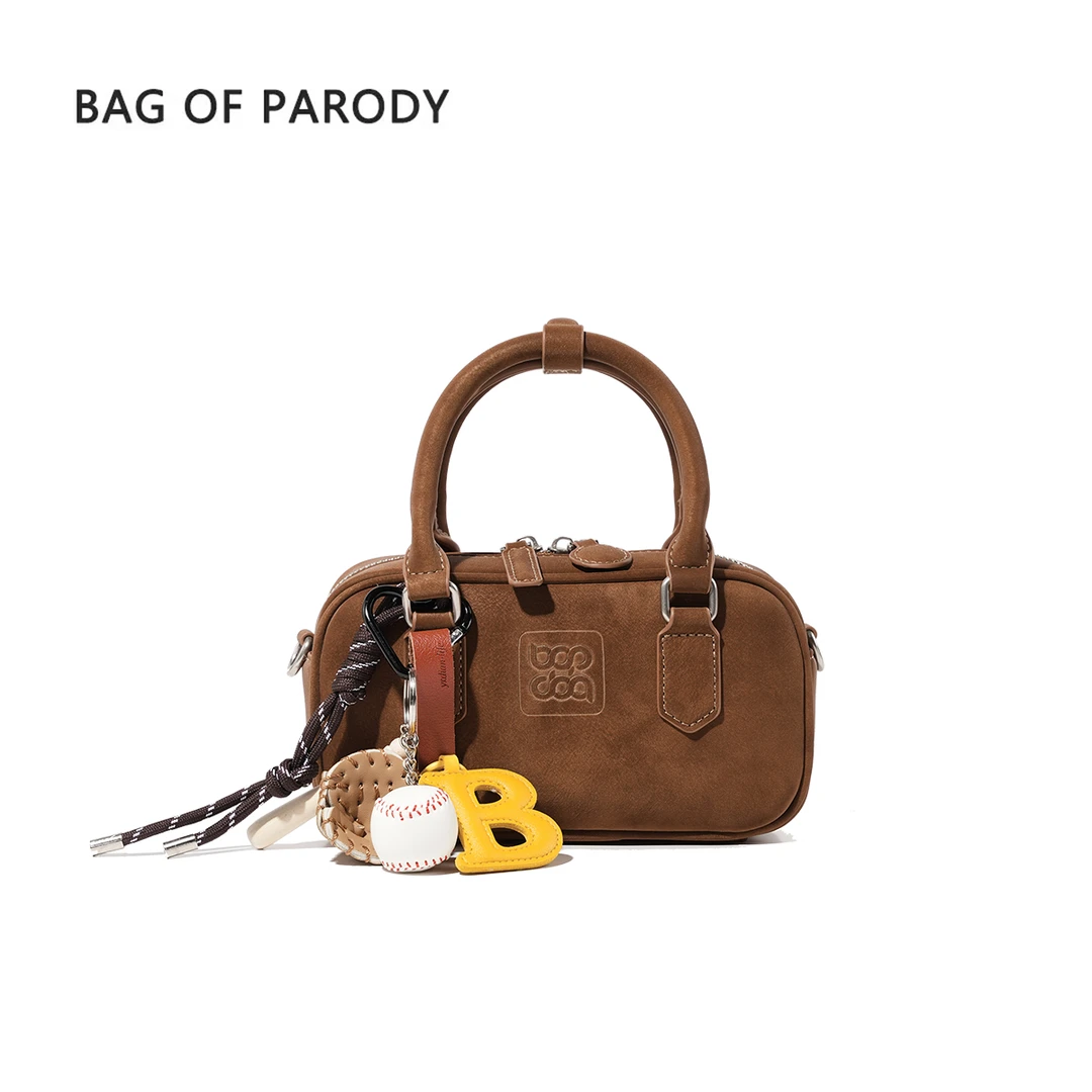 Bag of parody新款美拉德牛皮保龄球包000