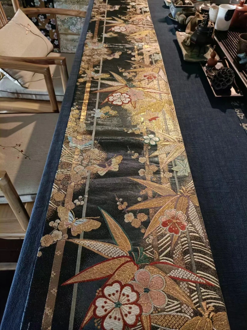 一然西阵织/正绢老布料/桌旗茶席/手工DIY 高定{0-200区间}