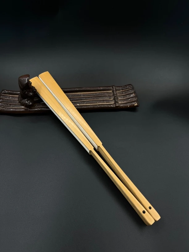 【福利款】古方精工玉竹折扇9.5寸16方