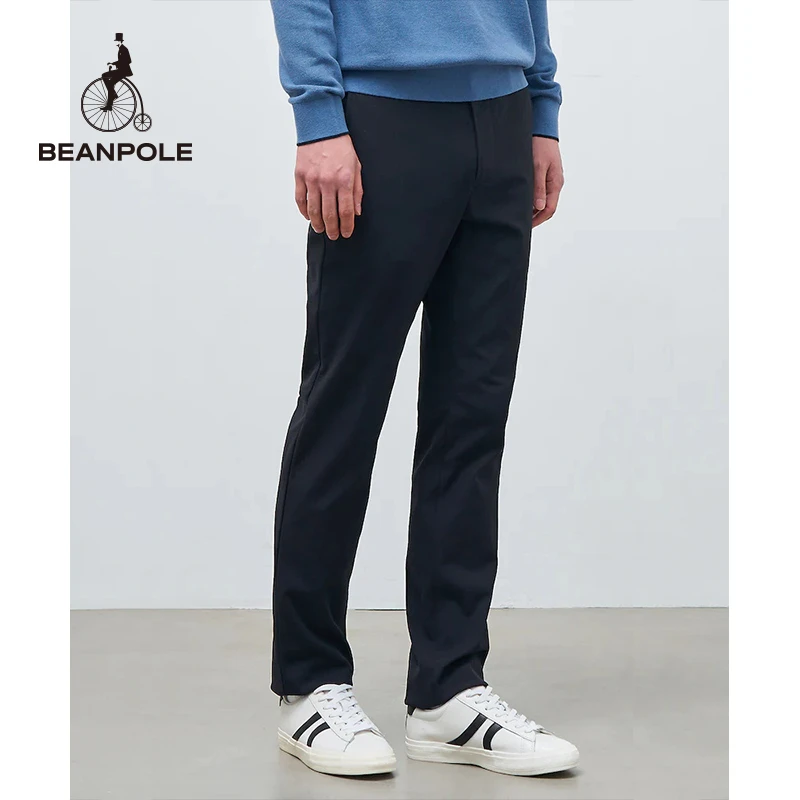 BEANPOLE滨波  24春夏新男士通勤亚麻混纺牛津修身长裤BC4221C06