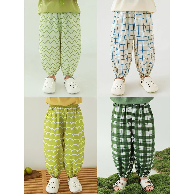 幼悠 夏三波亲肤休闲裤夏季洋气夏款印花薄款百搭男童裤子 N4921