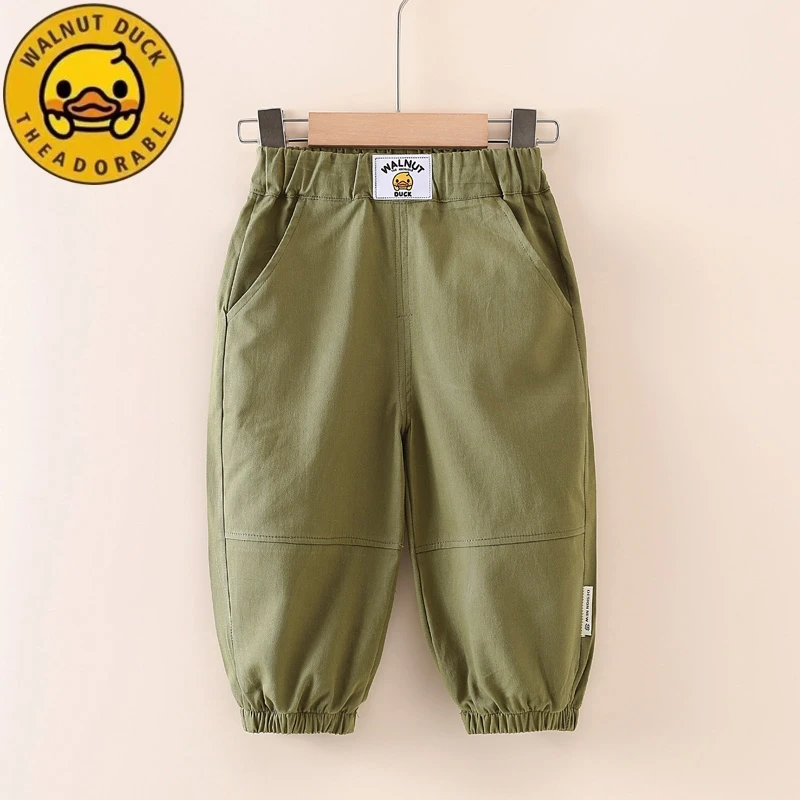 小黄鸭儿童裤子春夏秋季薄款2024夏季新款男童春夏休闲长薄款裤潮