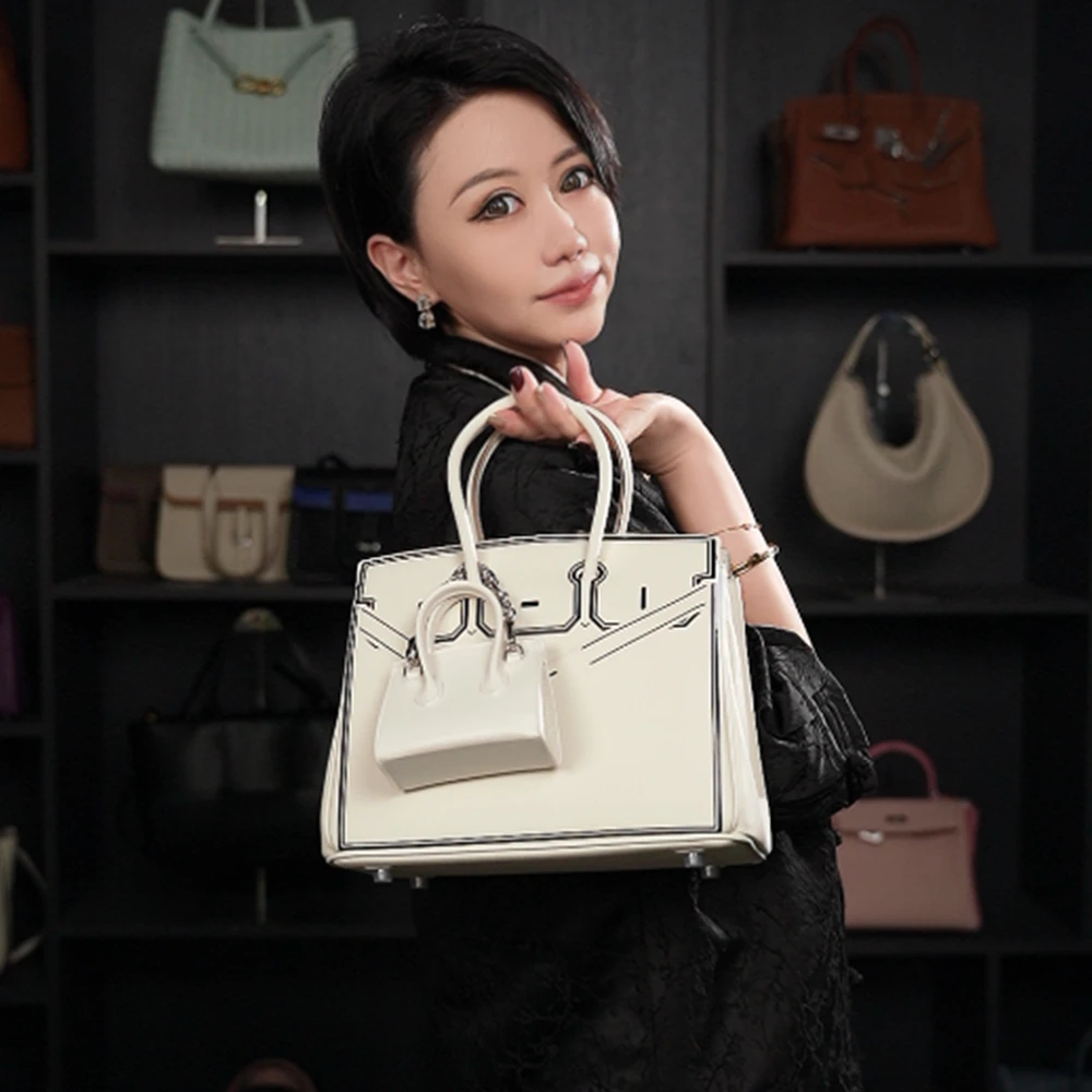 【限·定】中古幻影Shadow铂25浮雕头层Swif牛皮包XKY-3962-白色