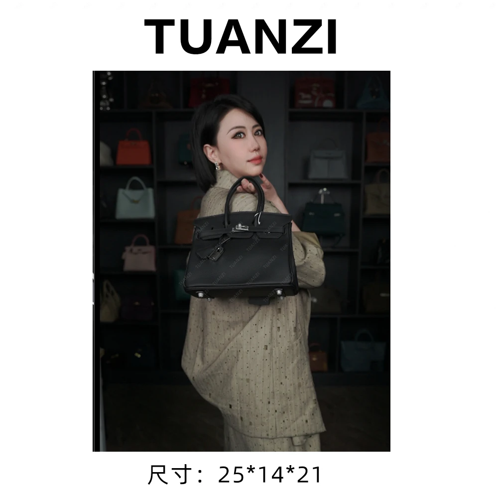 【高端玩家】中古铂25经典款银扣头层Togo皮女包XKY-10030-黑色