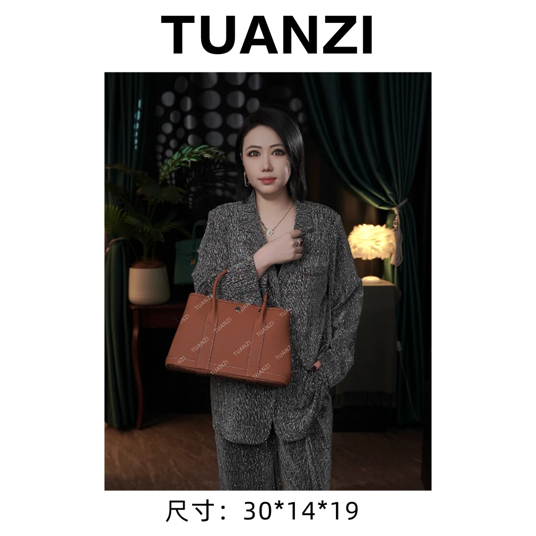 【高端玩家】大马花园包头层Togo牛皮女包 XKY-3993-棕色