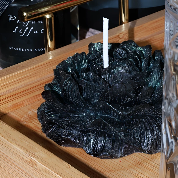 黑曜鎏金低温蜡烛牡丹48度可自定义颜色可撕拉效果低温蜡烛