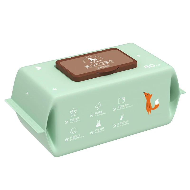 【新人浮力包邮】80抽湿纸巾婴儿手口专用湿巾加厚大包新生儿擦脸