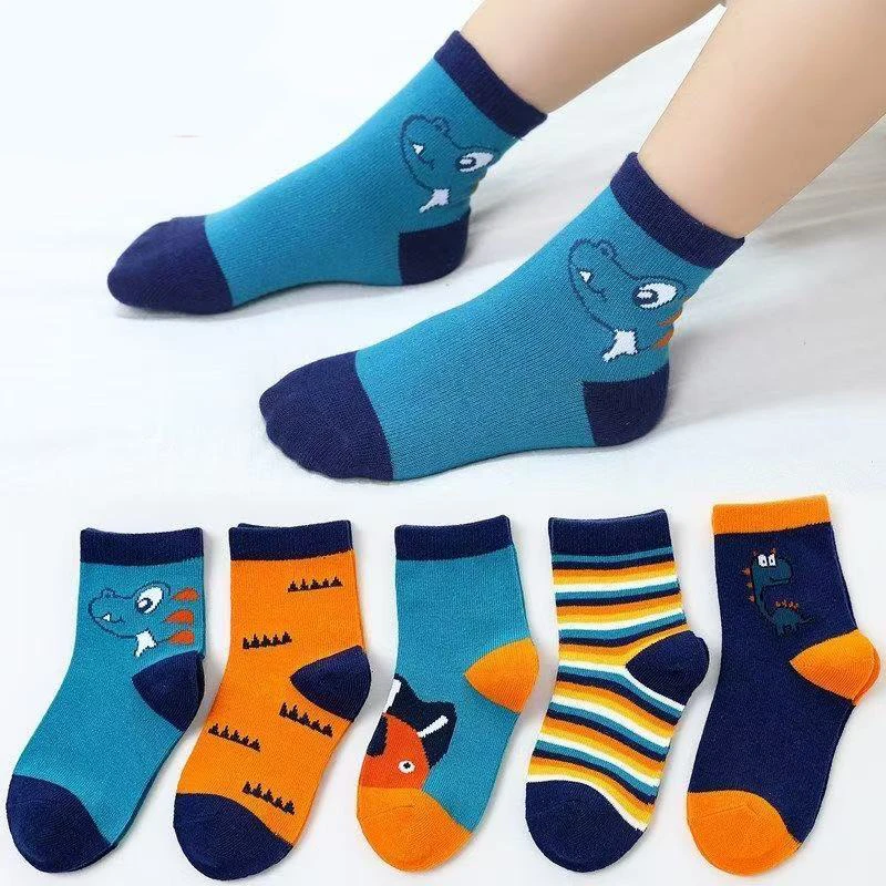【10双】儿童袜子精梳棉男宝女宝秋冬保暖袜中筒袜可爱小中大童潮