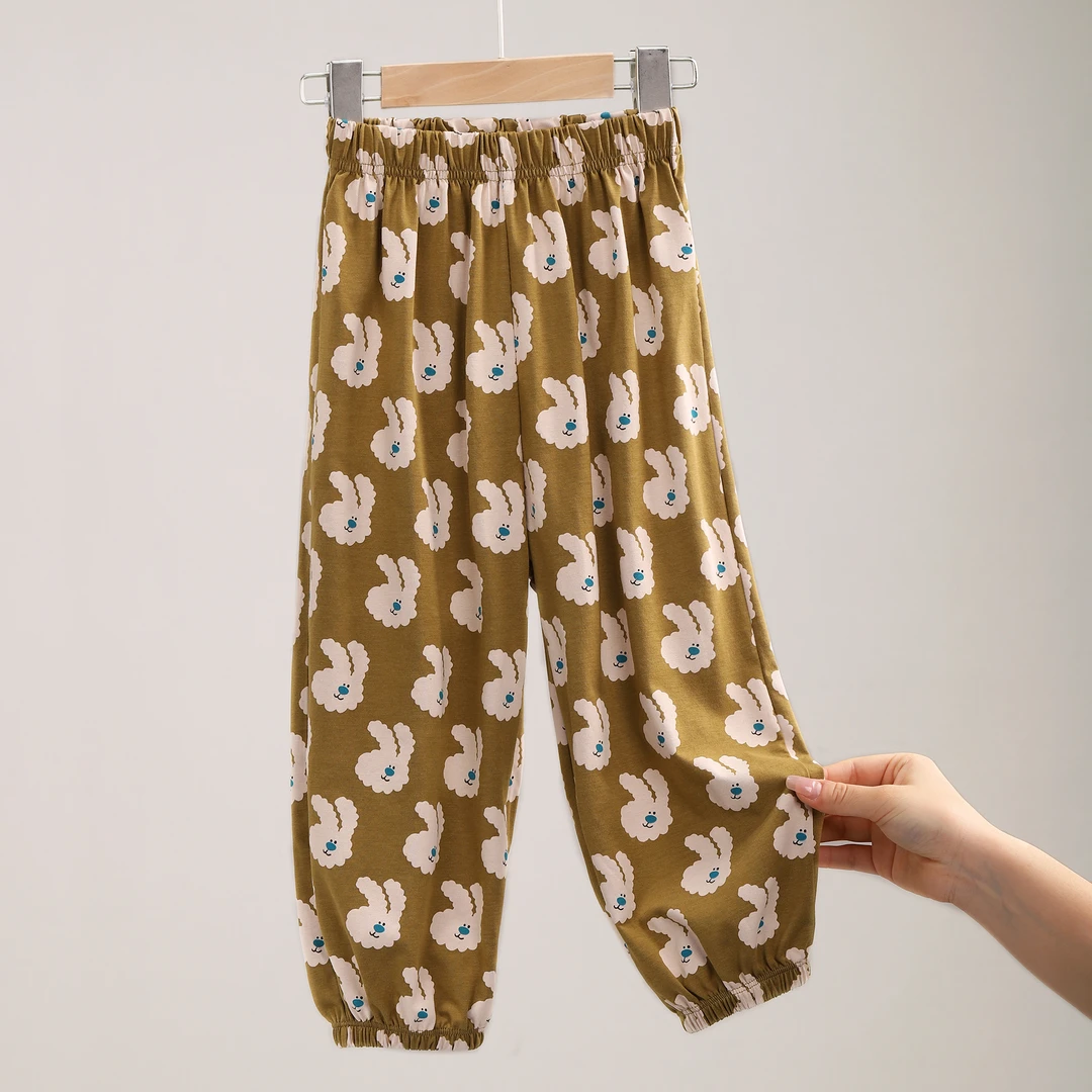 清仓儿童防蚊裤夏季薄款男童裤子外穿女童宝宝大童运动裤 2169