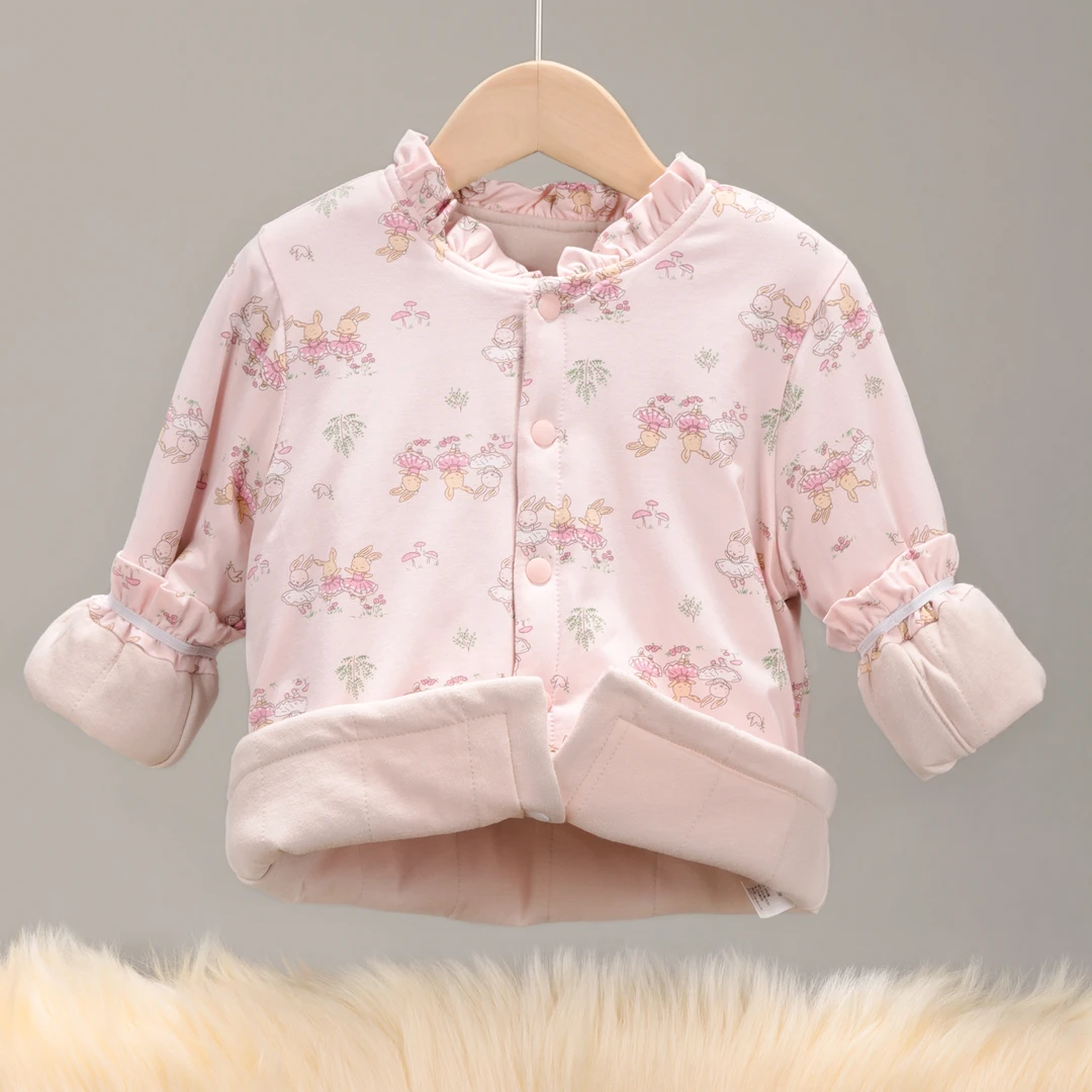 7207 莫棉女宝棉衣小棉袄儿童女童男童宝宝加厚保暖秋冬款