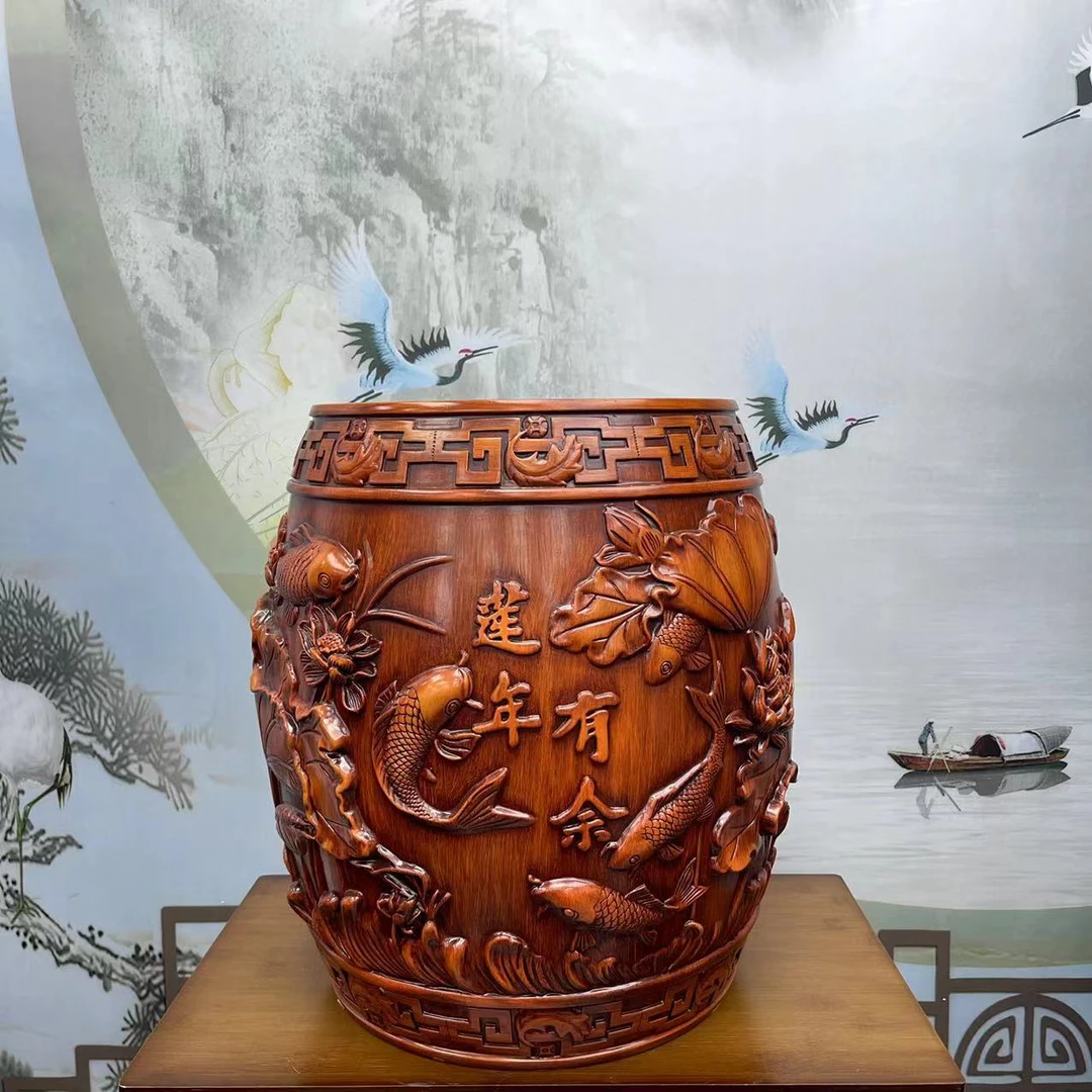 YY年年有余中式家居圆凳摆件直播间专供长28高36