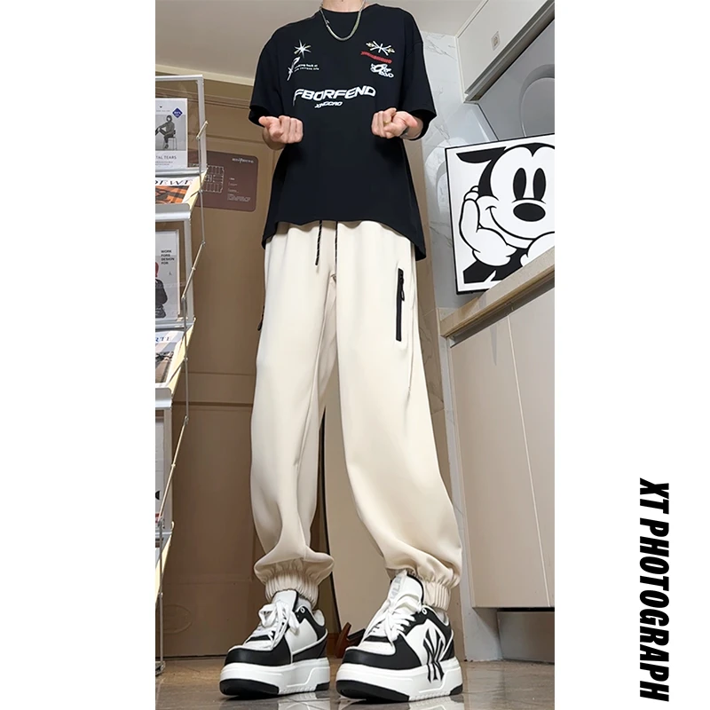 KZ8581 J 美式复古束脚裤侧拉链裤子机能冲锋裤休闲裤