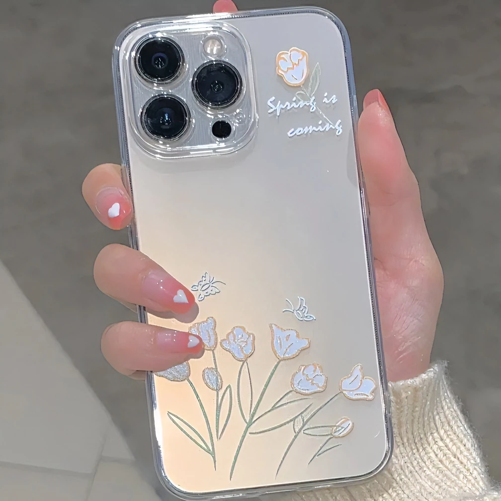 郁金香适用opporeno11手机壳新款透明reno11pro手机套硅胶软边全