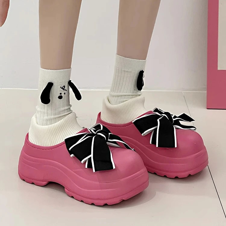 2024新款冬季女外穿防水防滑拖鞋家居室内韩版保暖毛绒