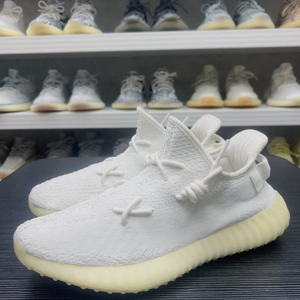 【中古二手】44码adidas椰子350纯白冰淇淋 有原盒 全新3299 休闲鞋