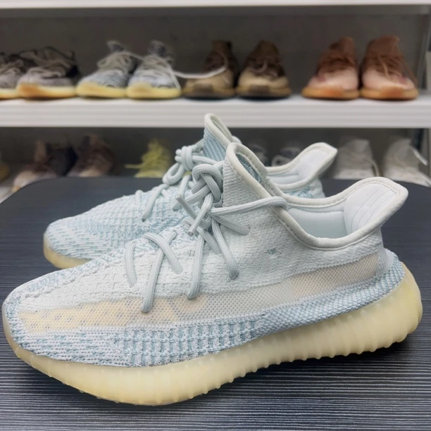 【中古二手】40码adidas椰子350冰蓝 95新无原盒 全新价2699 休闲鞋