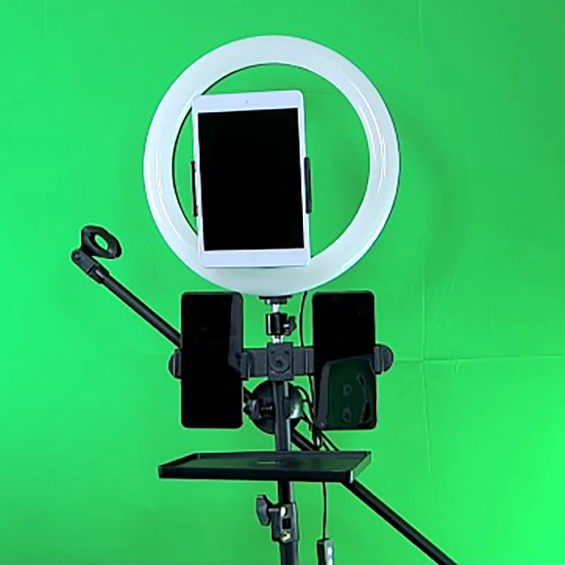 【平板补光灯直播支架】ipad平板支架直播唱歌三脚架拍视频落地架
