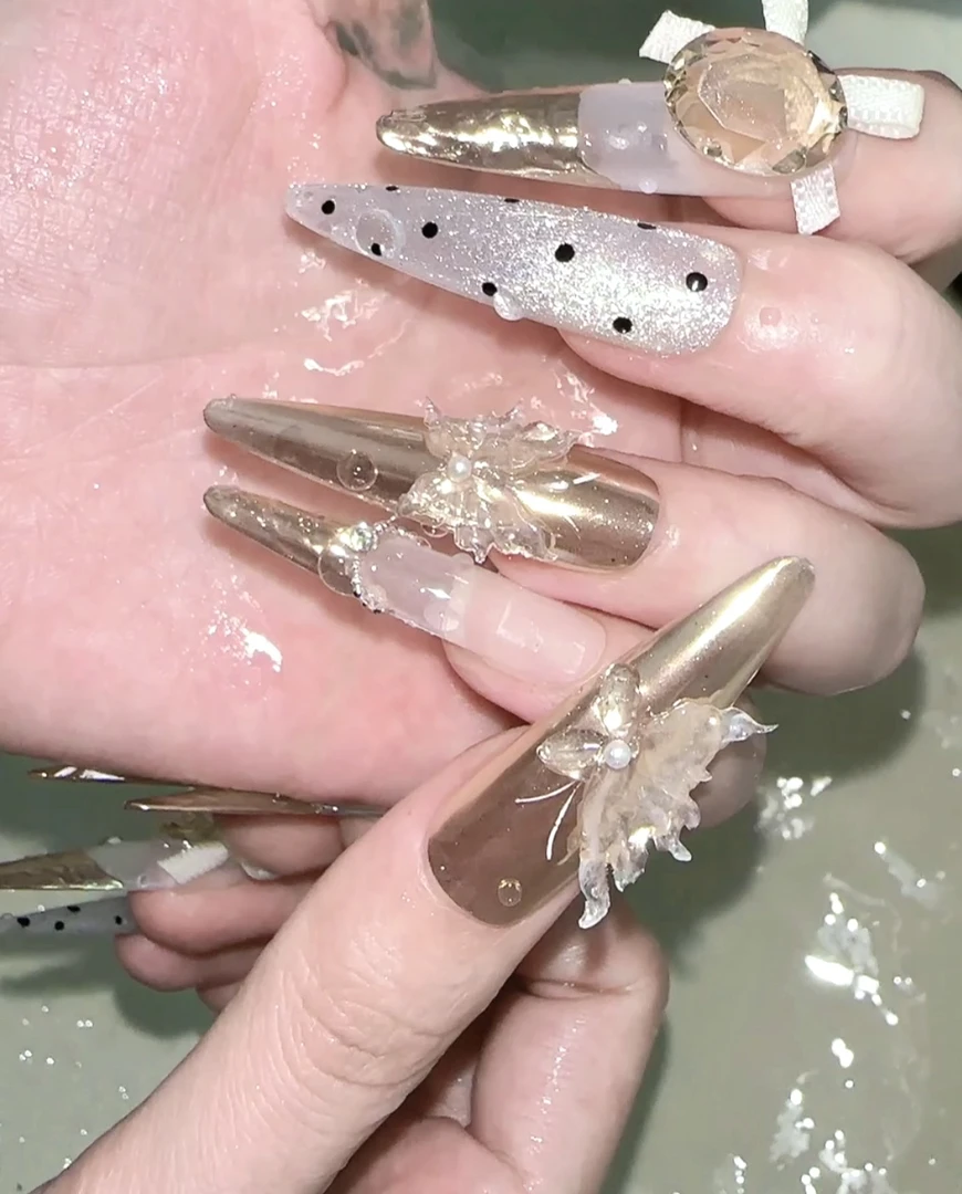 【波点】纯手工穿戴甲