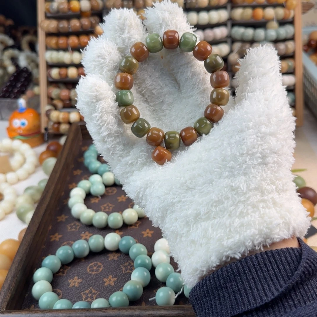 白玉菩提吊坠卡12花皮汉堡2