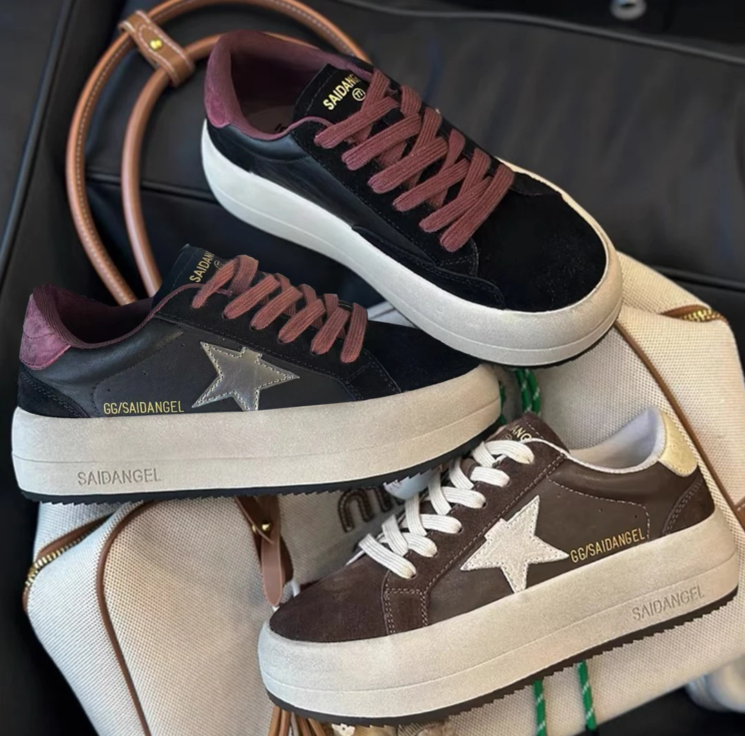 2024年冬新款厚底潮流女鞋软底舒适百搭厚底鞋低帮时尚