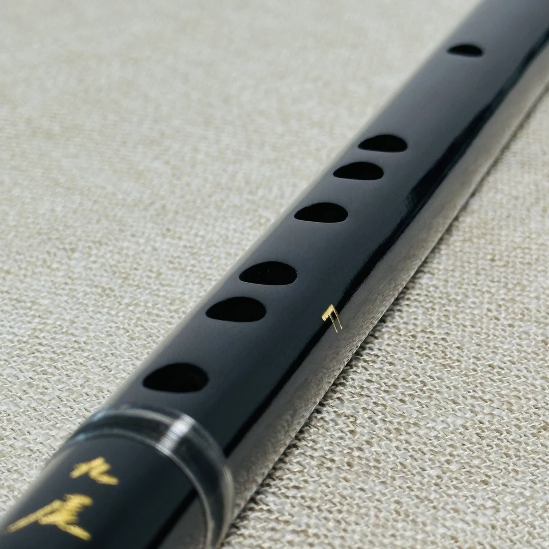 黑色古风竹笛山海经九尾高端入门考级笛子成人小孩初学款竹笛