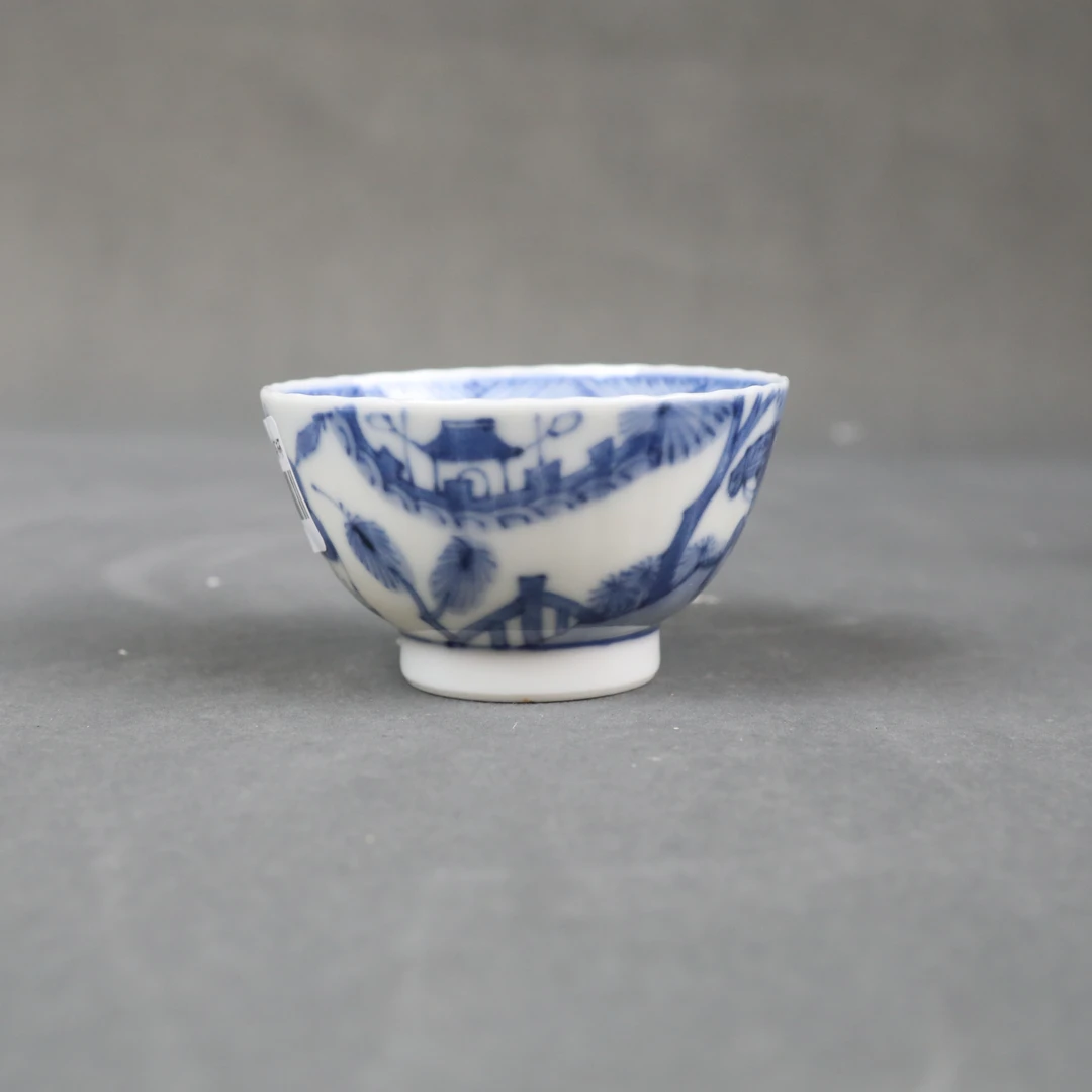 【国营文物商店】c1579/青花进京赶考茶杯/清