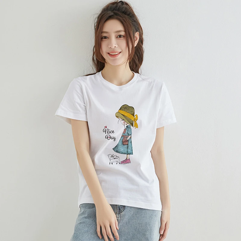 半袖高考毕业季白色时尚休闲百搭夏季宽松印花