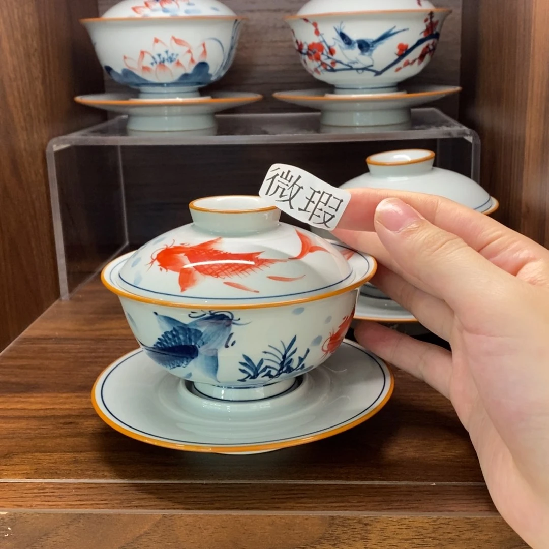 釉下老陶泥手工绘制