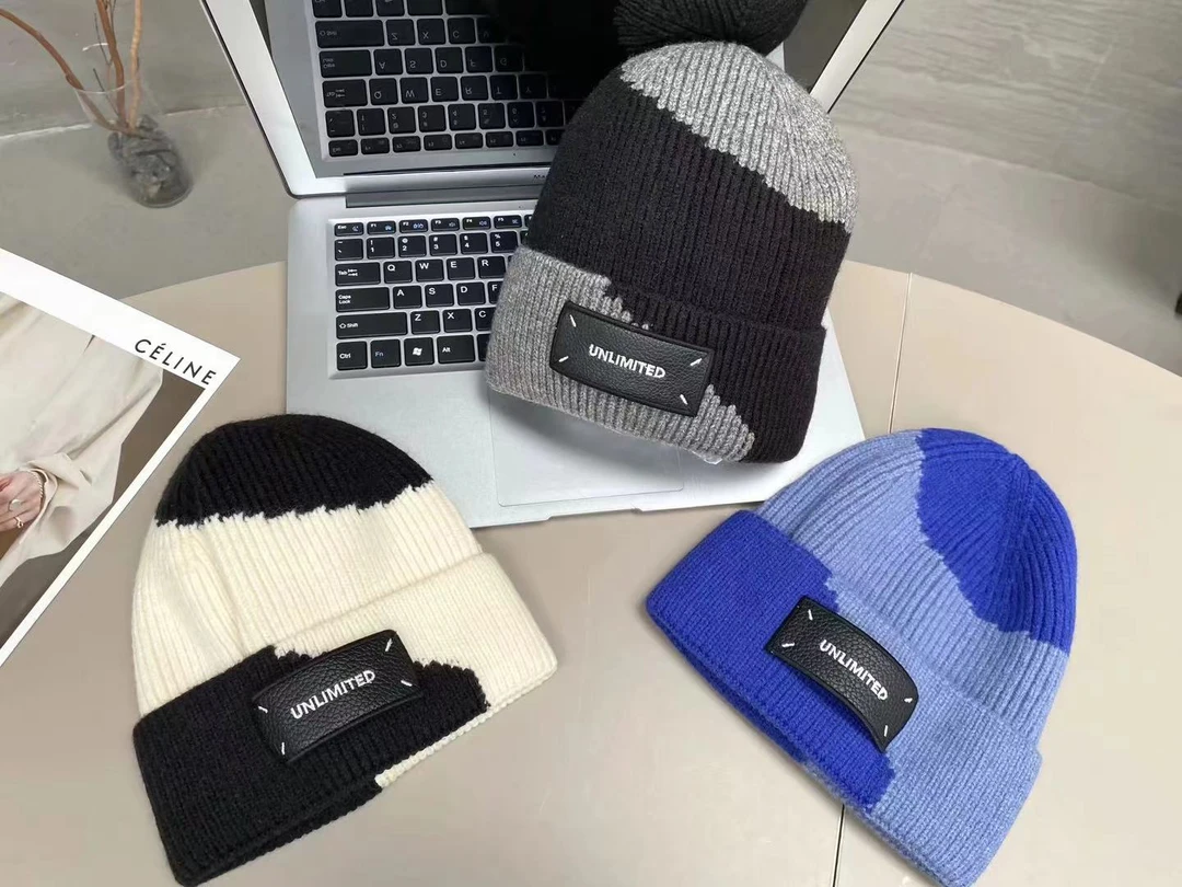 帽之都秋冬季贴布标时尚毛线帽