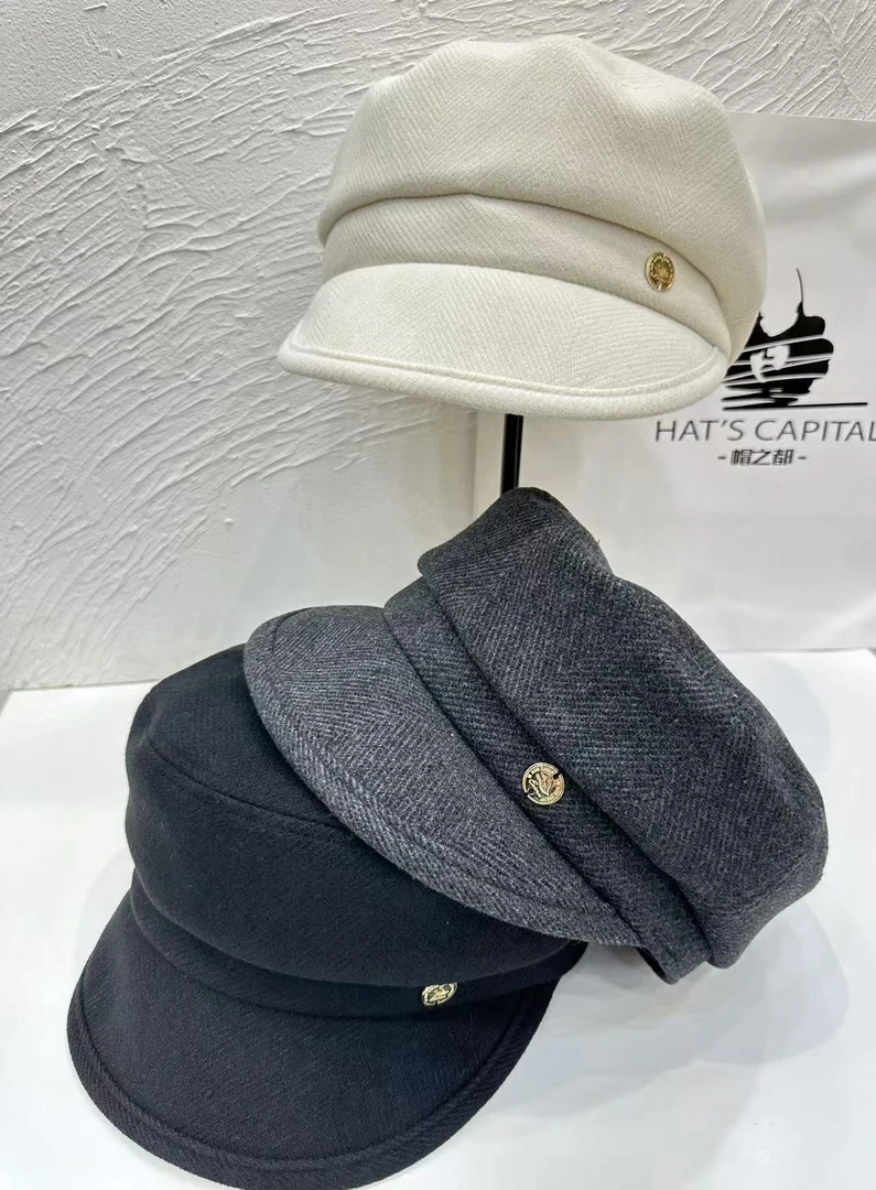 帽之都时尚秋冬复古时尚工装帽203