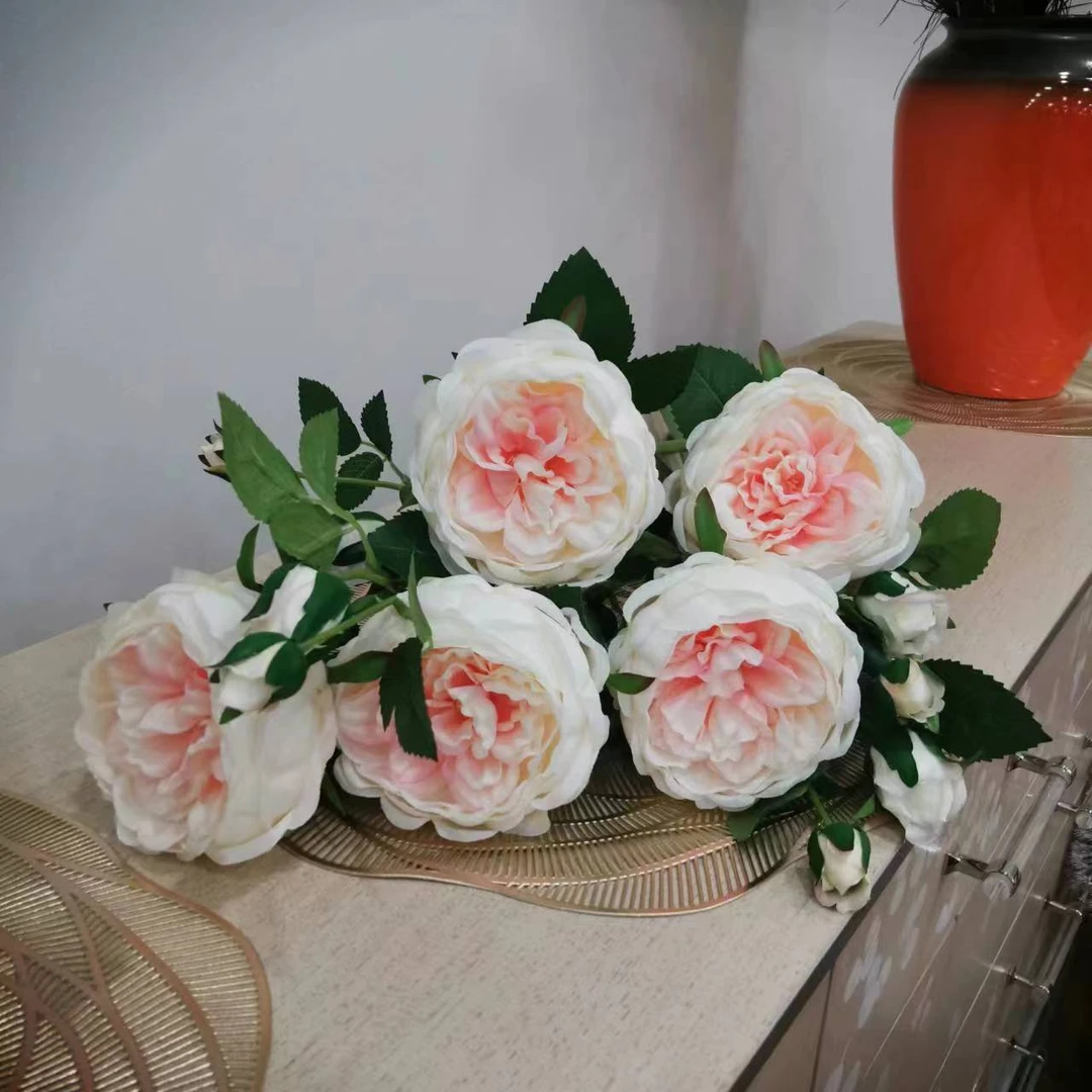 卡莎牡丹仿真花摆件饰品