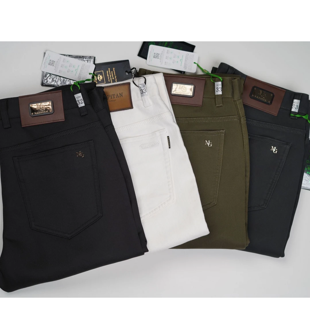 4444牛仔裤男士休闲裤直筒时尚弹力裤子短裤