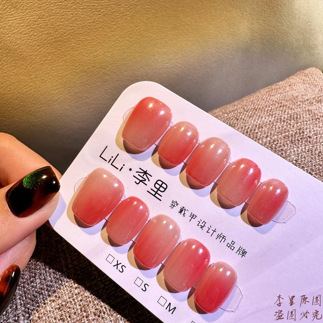 心事｜李里原创手工穿戴甲腮红晕染纯欲通勤显白气质ins爆款纯手工