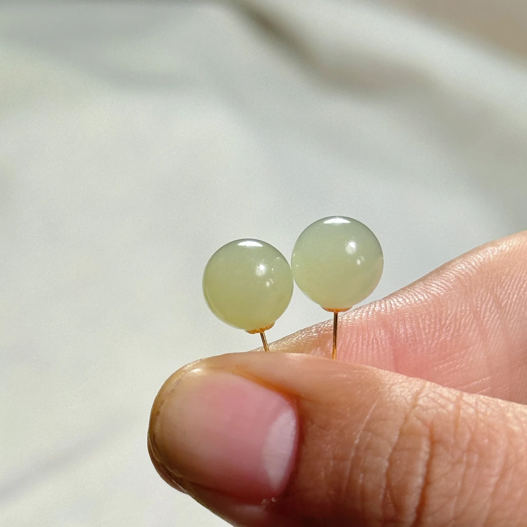 大魔王李栋 LD 和田玉耳饰 0070 多样性发其一