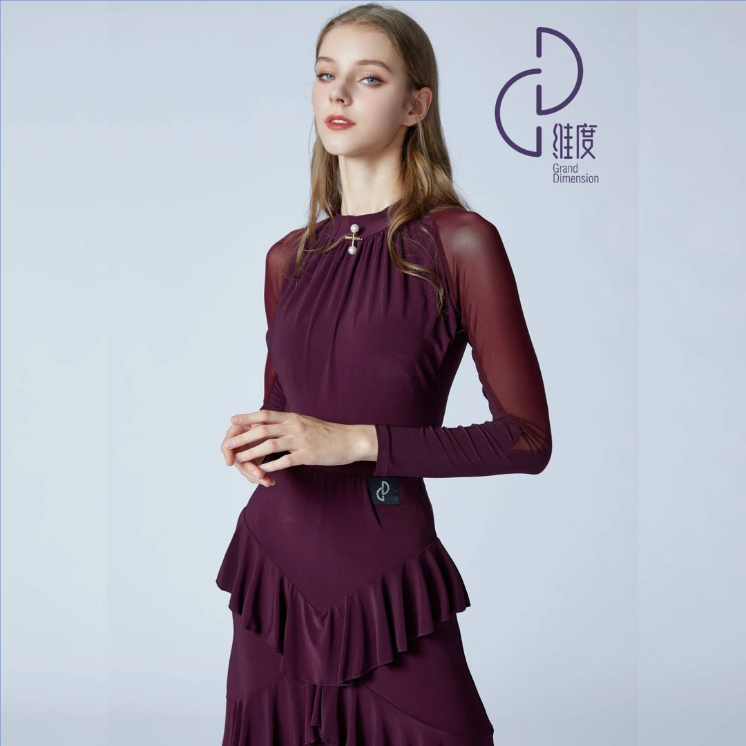 【维度舞服】Y49 女士上衣摩登舞蹈拉丁舞舞衣女式溯源好物
