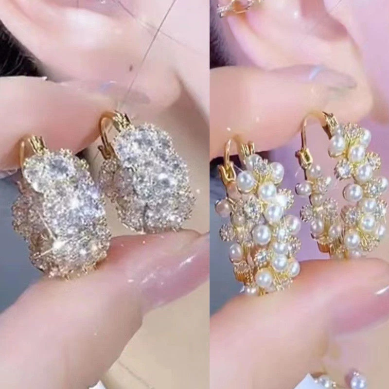 铜合金耳饰 金色耳扣高级感精致气质轻奢小众设计感时尚法式个性