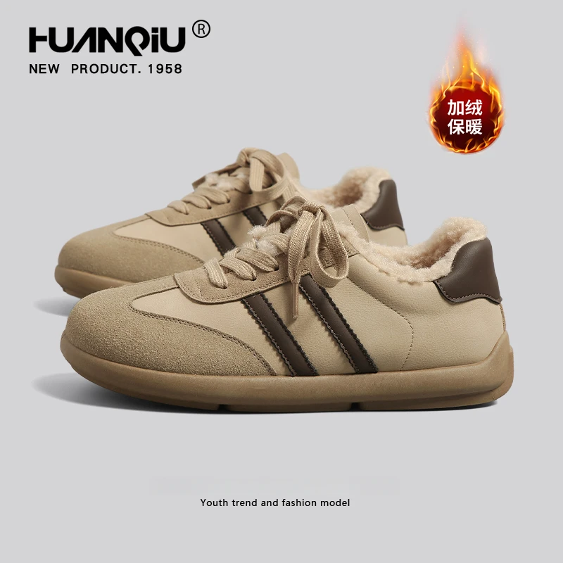 环球加绒德训鞋女2025新款春秋季保暖勃肯鞋丑萌运动踩屎感休闲鞋