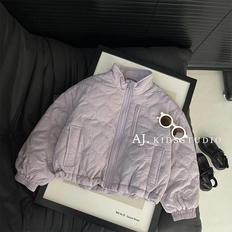 【现货】阿卷冬装韩版儿童葫芦纹绗棉保暖加绒加棉棉服外套MPG5344