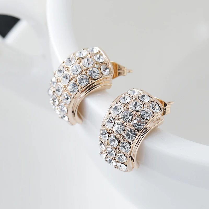 钛钢耳饰 高级感耳钉气质耳环耳圈耳扣大气耳饰女朱莉娅（XH131）