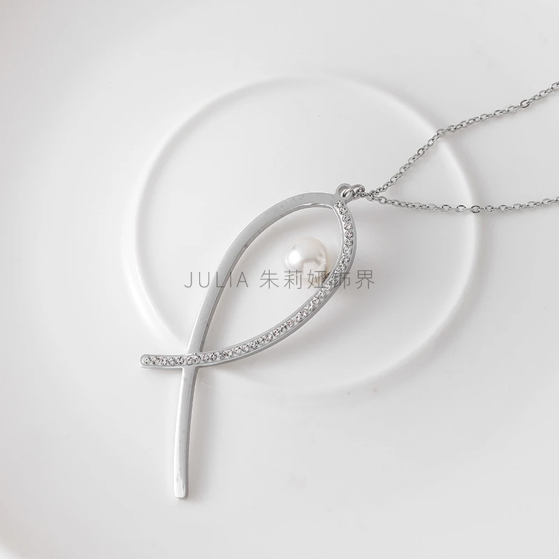 钛钢项链 气质轻奢时尚百搭欧美个性几何型项链  朱莉娅（XL313）