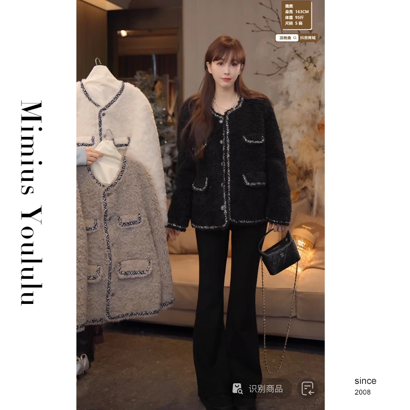 【mimius】&七七 韩系气质小香风鹅绒外套 F11143