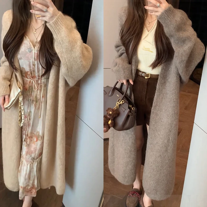 【mimius】七七 秋冬必备开衫～长款软糯羊 毛开衫外套WF09117