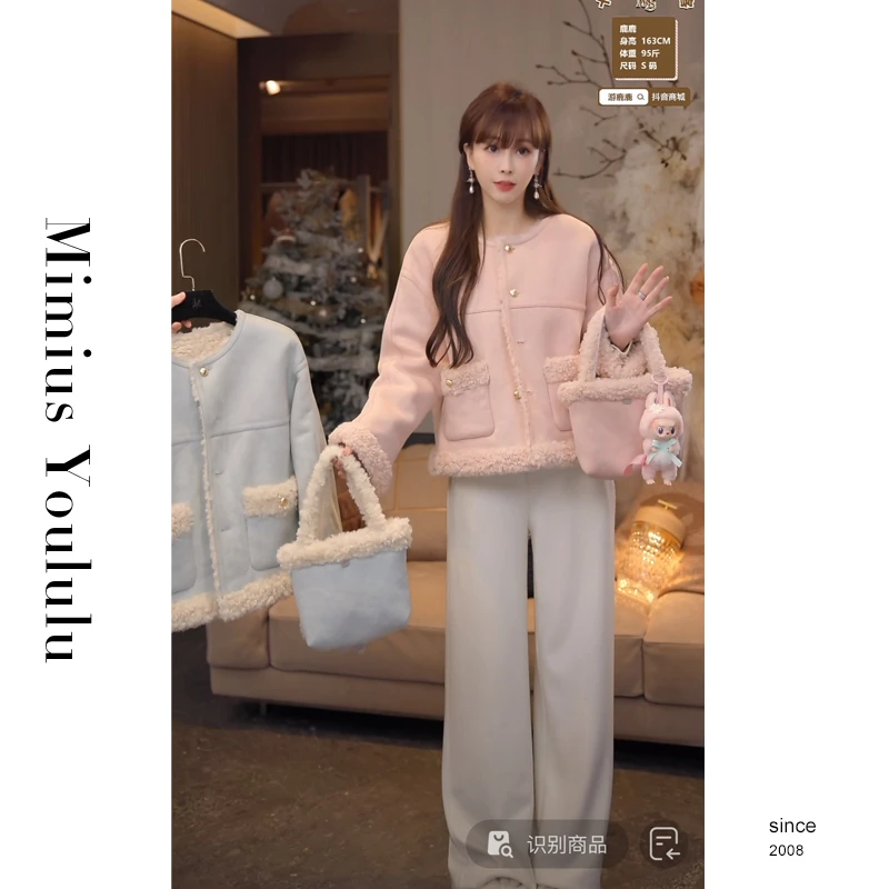 【mimius】&七七 时尚高级感千金感宽松外套(含包包) F11166