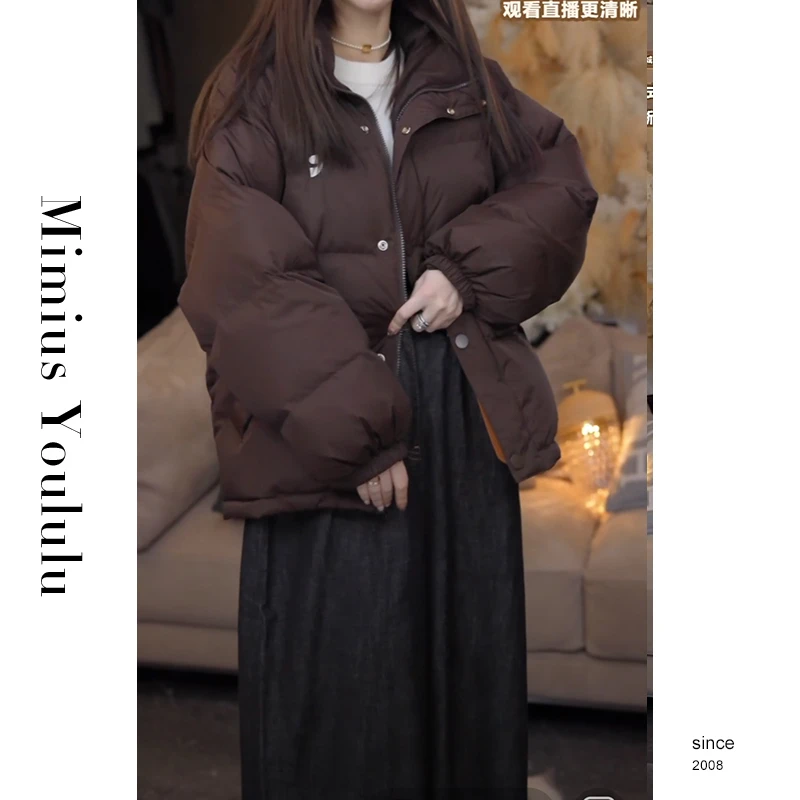 【mimius】游鹿鹿【巴比伦花园】立领保暖休闲短款鹅绒服 F08167