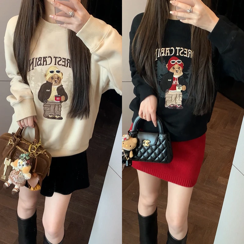 【mimius】喵喵 森林探险～冬季卡通套头加绒加厚卫衣汉服 F12085