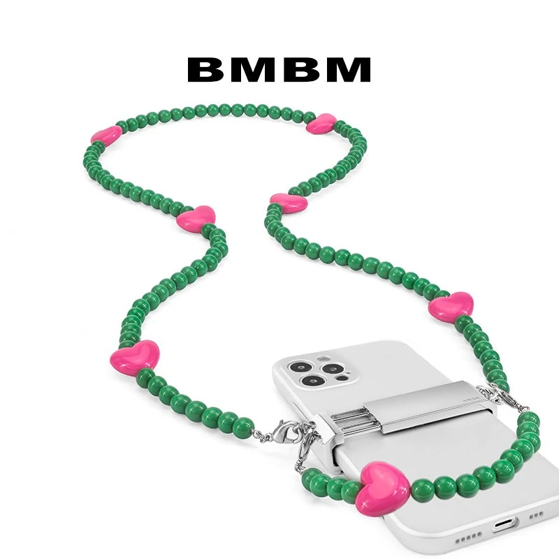 BMBM斜挎手机链 郁金香 串珠链条手机壳挂链手机挂绳斜挎绳身体链