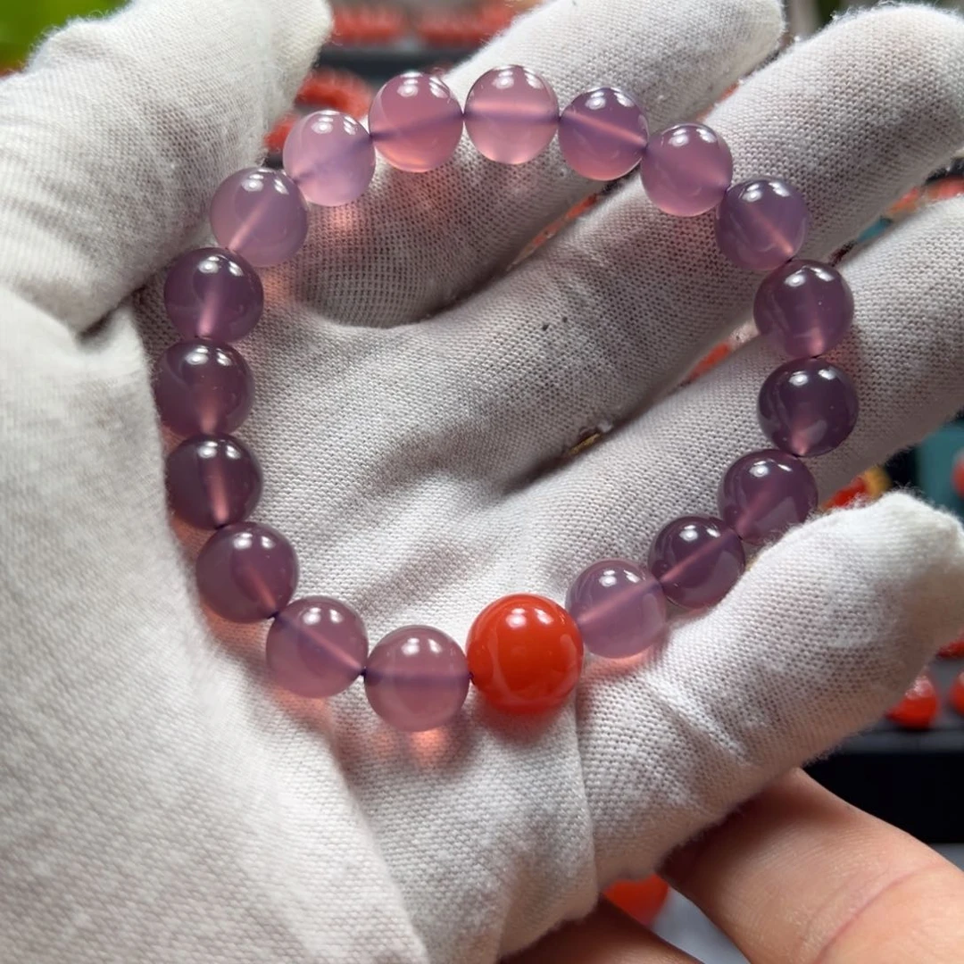 玛瑙/玉髓天然原矿单圈10未镶嵌